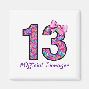 Aimant Bi 13 ans Coquette Bow Officiel Adolescente 13e Te