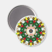 Aimant BIANCA ~ Chandelles de Noël Fractal ~ (Recto/Verso)