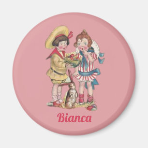 Aimant BIANCA ~ VINTAGE ~ Enfants Oeufs de lapin ~