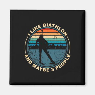 Aimant Biathlon Biathlet Ski Sports d'hiver