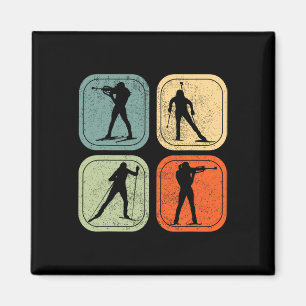 Aimant Biathlon Biathlet Ski Sports d'hiver