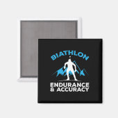 Aimant Biathlon Endurance Précision Cross Ski Tir (Recto/Verso)