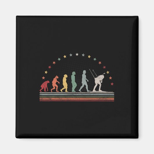 Aimant Biathlon Evolution Retro Ski Hob (Devant)