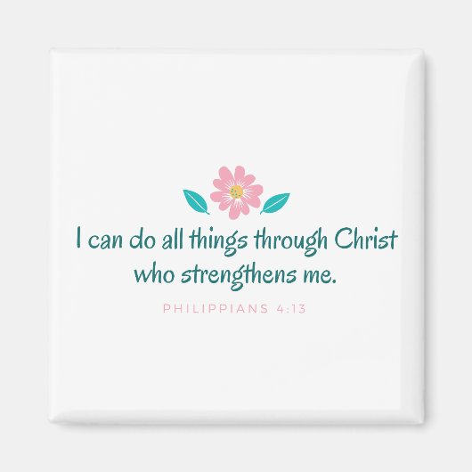 Aimant Bible Verse Écriture Philippiens 4:13 (Devant)