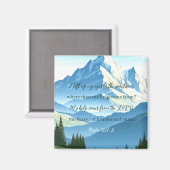 Aimant Bible Verse Psaume 121:1-2 (Recto/Verso)