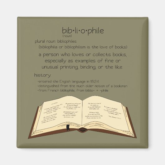 Aimant Bibliophile - Choisir la couleur (Devant)