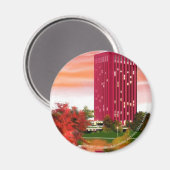 Aimant Bibliothèque à l'automne par Tam Nguyen (Recto/Verso)