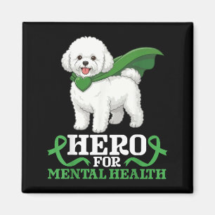 Aimant Bichon Frise chien héros pour la sensibilisation à