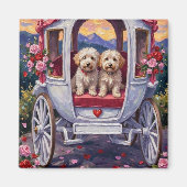 Aimant Bichon Frise Chien Saint-Valentin (Devant)