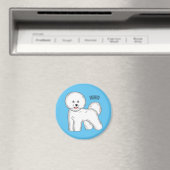 Aimant Bichon frise dog dessin animé (In Situ (Lave-vaisselle))