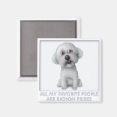 Aimant Bichon Frise Favorite (Recto/Verso)