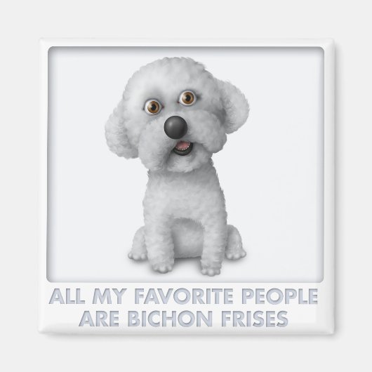 Aimant Bichon Frise Favorite (Devant)