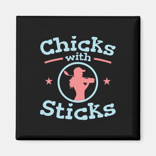 Aimant Bicks Avec Bâtons Golf Club Femmes (Devant)