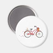 Aimant Bicyclette cerise à la cerise (Recto/Verso)