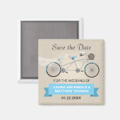 Aimant Bicyclette tandem Enregistrer la date (Recto/Verso)