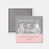 Aimant Bicyclette Tandem Enregistrer l'aimant Date (Recto/Verso)