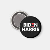 Aimant Biden / Harris Campagne électorale noir et blanc (Recto/Verso)