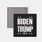 Aimant Biden Trump 2024 Drôle Président VP (Recto/Verso)