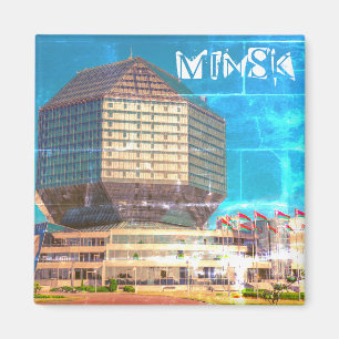 Aimant BiélБ е л а р у ь М с du de Minsk de l'architec