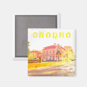 Aimant Biélorussie Grodno Cityscape (Recto/Verso)