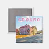 Aimant Biélorussie Grodno Cityscape (Recto/Verso)