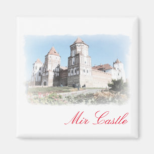 Aimant Biélorussie Mir Château Architecture Peinture Magn
