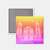 Aimant Biélorussie Vitebsk Stylisé l'architecture magnéti (Recto/Verso)