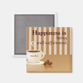 Aimant bien caféiné pour les amateurs de café (Recto/Verso)