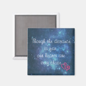 Aimant Bien que la distance est loin de l'amour note (Recto/Verso)