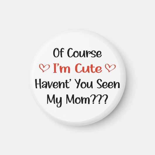 Aimant Bien sûr que je suis mignon annonce de grossesse m (Devant)