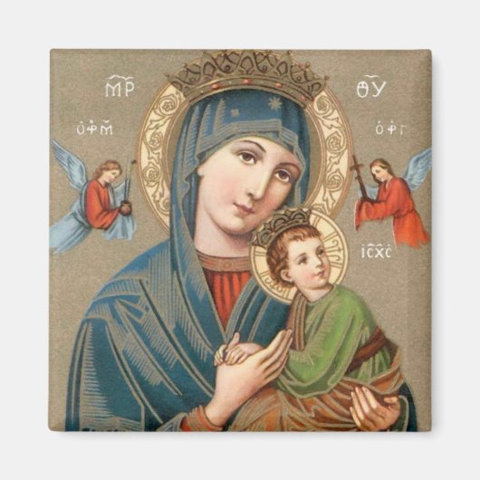 Aimant Bienheureuse Vierge Marie avec Enfant Jésus Icon M (Devant)