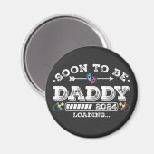 Aimant Bientôt être papa 2024 Cercle de chargement (Recto/Verso)