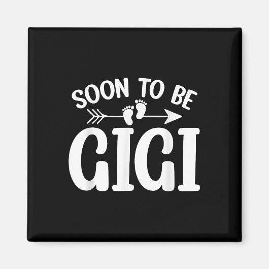 Aimant Bientôt Gigi Femmes Annonce de Grossesse Grand (Devant)