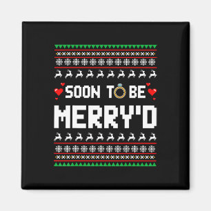 Aimant Bientôt, Joyeux Noël Engagé Couple Matchi