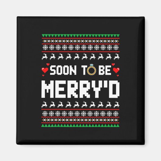 Aimant Bientôt, Joyeux Noël Engagé Couple Matchi (Devant)