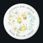 Aimant Bientôt la famille d'abeilles de 3 Baby shower abe<br><div class="desc">Cute Bientôt être une famille de trois baby showers d'abeilles avec un peigne de miel coordonné pour une touche spéciale supplémentaire. Parfait pour une douche neutre pour les filles,  les garçons ou les hommes. Visitez notre boutique pour voir l'ensemble de notre bientôt famille de trois baby showers collection.</div>