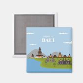 Aimant Bienvenue à Bali (Recto/Verso)