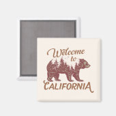 Aimant Bienvenue à California Bear Forest (Recto/Verso)