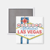 Aimant Bienvenue à Fabulous Las Vegas (Recto/Verso)