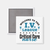 Aimant Bienvenue à I.V. League Critical Care Nurse (Recto/Verso)
