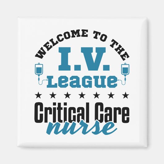 Aimant Bienvenue à I.V. League Critical Care Nurse (Devant)