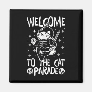 Aimant Bienvenue À La Parade Des Chats