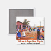 Aimant Bienvenue à Lagos State, Nigeria (Recto/Verso)