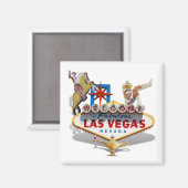 Aimant Bienvenue à Las Vegas (Recto/Verso)