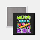 Aimant Bienvenue à l'école, premier jour d'école (Recto/Verso)
