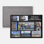 Aimant Bienvenue à Nashville Tennessee (Recto/Verso)