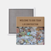 Aimant Bienvenue à notre équipe Collection de photos Empl (Recto/Verso)