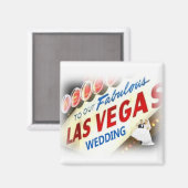Aimant Bienvenue à notre Fabulous Las Vegas Mariage Magne (Recto/Verso)