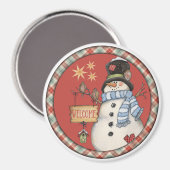 Aimant Bienvenue à Snowman (Recto/Verso)