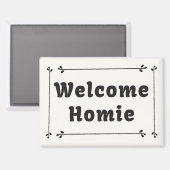 Aimant Bienvenue chez vous dans le cadre (Recto/Verso)